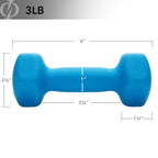 Neoprene Hex Dumbbell Hand Weights, Set of 2 - Workout Strength Training