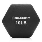 Neoprene Hex Dumbbell Hand Weights, Set of 2 - Workout Strength Training