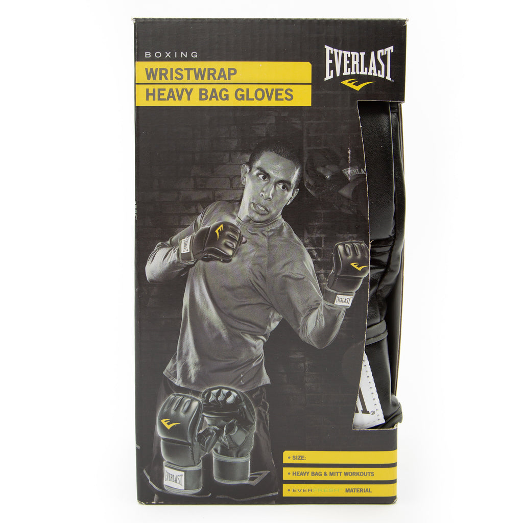 Wrist Wrap Heavy Bag Gloves, S/M, Black – for Mitts, Reflex & Bag Training